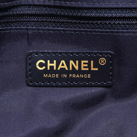 シャネル CHANEL ニュートラベルライン トートバッグ キャンバス ブラック WS4204