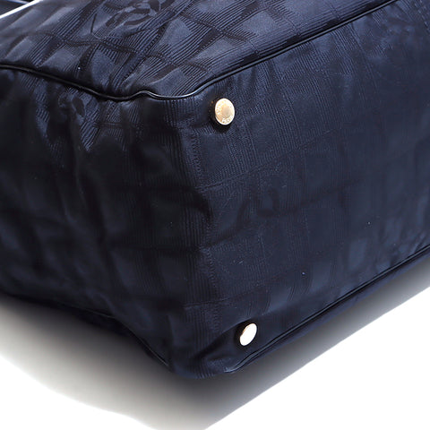 Chanel New Travel Line Einkaufstasche Canvas Black WS4204