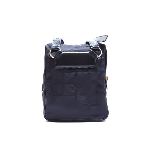 Chanel New Travel Line Umhängetasche Canvas Black WS4206