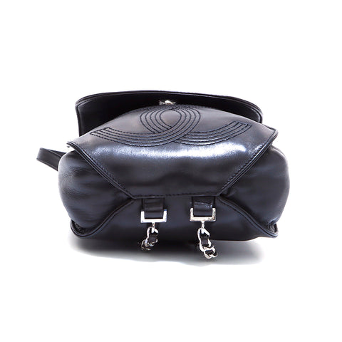 CHANEL COCO Mark Backpack  Daypack lambskin black WS4208