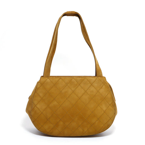 Chanel Mustard 1999 Sac fourre-tout en daim jaune WS4213