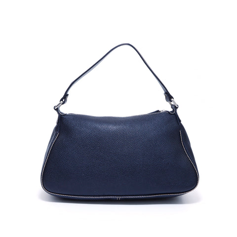 CHANEL Fringe 2003 Shoulder Bag leather black WS4222