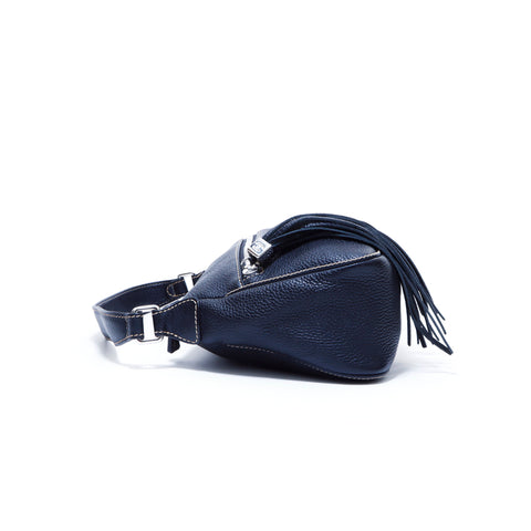 Chanel Fringe 2003 Umhängetasche Leder schwarz WS4222