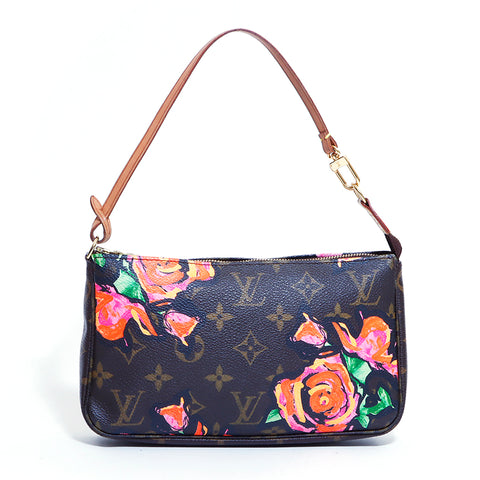 ルイ・ヴィトン LOUIS VUITTON LV アクセソワール ローズ CA4028 ポーチ PVC ブラウン WS4238