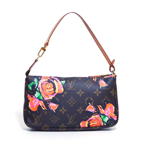 ルイ・ヴィトン LOUIS VUITTON LV アクセソワール ローズ　CA4028 ポーチ PVC ブラウン WS4238