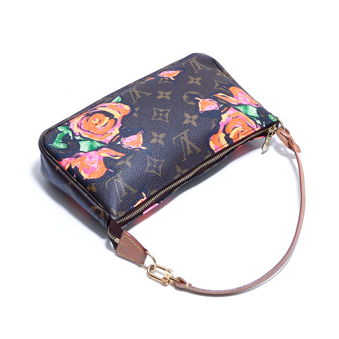 ルイ・ヴィトン LOUIS VUITTON LV アクセソワール ローズ　CA4028 ポーチ PVC ブラウン WS4238