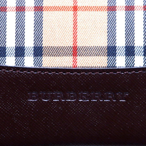 バーバリー BURBERRY ノバチェック ハンドバッグ キャンバス ブラウン WS4245