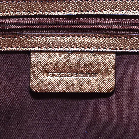 Burberry Nova检查手袋帆布米色X金色WS4246