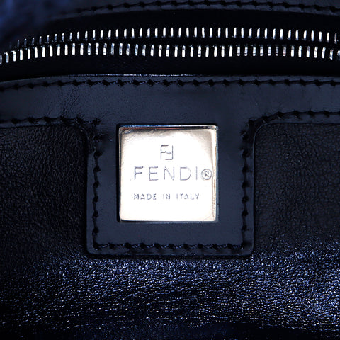 フェンディ FENDI マンマバケット  ハンドバッグ コットン ネイビー WS4248