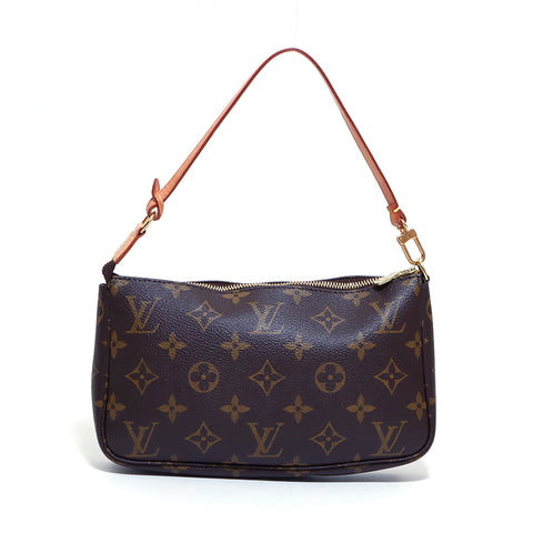 Louis Vuitton LOUIS VUITTON Monogram Accessory Handbag Brown WS4264