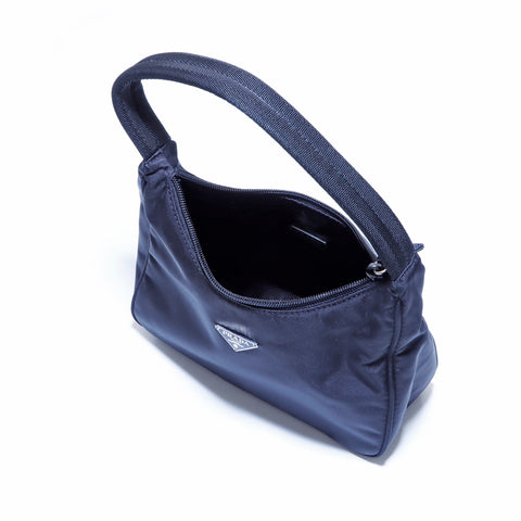 プラダ PRADA HOBO ナイロン ミニ ハンドバッグ VINTAGE 中古 定番 ブラック WS4270