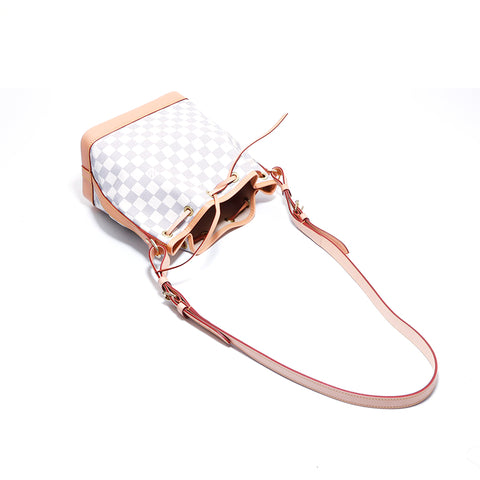 LOUIS VUITTON Damier Azur Noe BB Shoulder Bag White WS4286