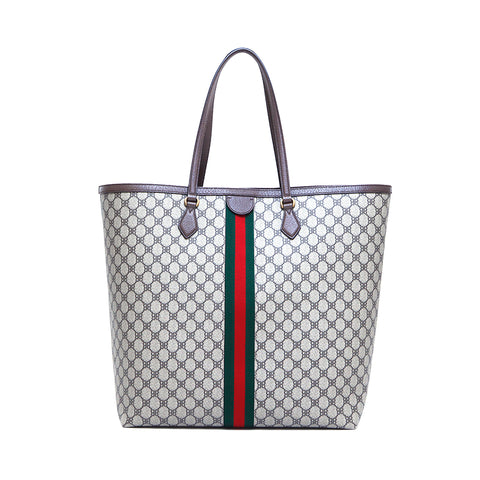 グッチ GUCCI グッチ×バレンシアガ ザ ハッカープロジェクト トートバッグ レザー ブラウン WS4300