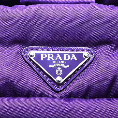 プラダ PRADA ロゴ ショルダーバッグ ナイロン パープル WS4321