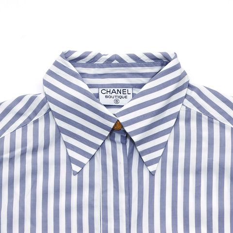 Chanel Striped Long Sleeve Shirt Multicolor WS4334