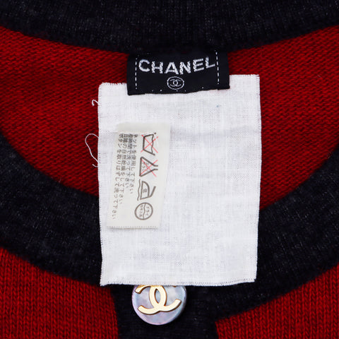 シャネル CHANEL 刺繍ココマークココボタン カーディガン レッド WS4338