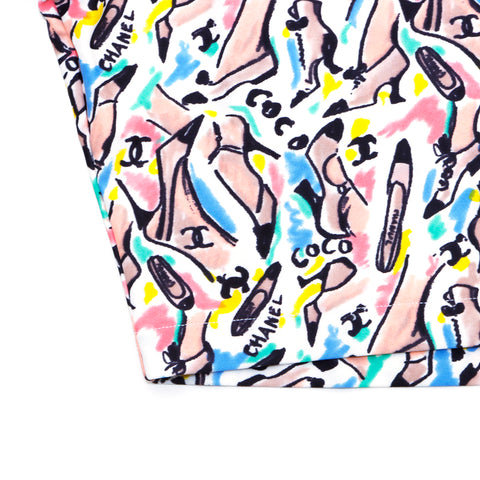 Chanel Coco-Markpumpen Muster P95 Kurzschläfe T-Shirt Multicolor WS4348