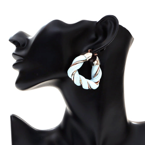 Bottega Veneta Bottegavenneta Leather 925 Boucles d'oreilles Triangle Silver Blue X Silver WS4362