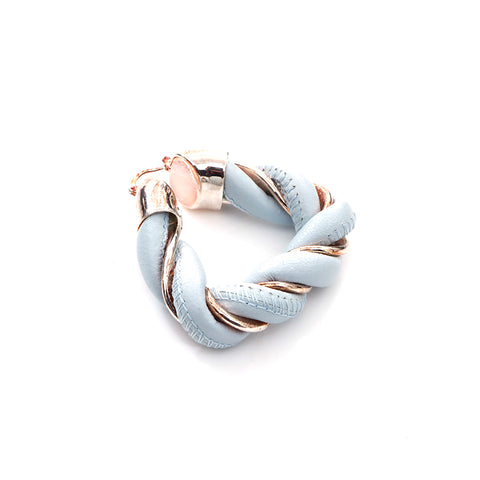 Bottega Veneta Bottegavenneta Leather 925 Boucles d'oreilles Triangle Silver Blue X Silver WS4362