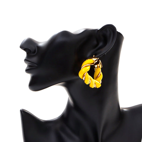 Bottega Veneta Bottegavenneta Leather 925 Gold Triangle Oreille jaune X Silver WS4363