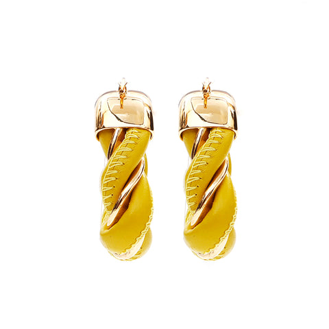 Bottega Veneta Bottegavenneta Leather 925 Gold Triangle Oreille jaune X Silver WS4363