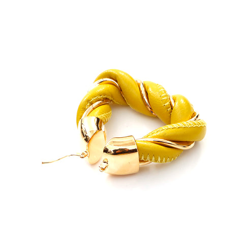 Bottega Veneta Bottegavenneta Leather 925 Gold Triangle Oreille jaune X Silver WS4363
