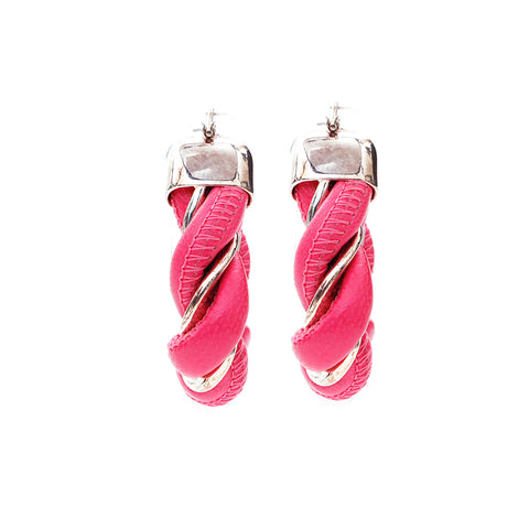 Bottega Veneta Bottegavenneta Leather 925 Gold Triangle Earge Rose X Gold WS4370