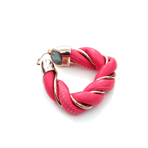 Bottega Veneta Bottegavenneta Leather 925 Gold Triangle Earge Rose X Gold WS4370
