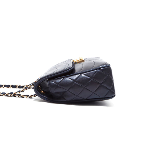 Chanel Chain Lambskin Shoulder Bag Black WS4397