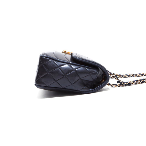 Chanel Chain Lambskin Shoulder Bag Black WS4397