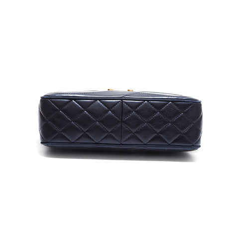 Sac à bandoulière en peau d'agneau Chanel Black WS4397