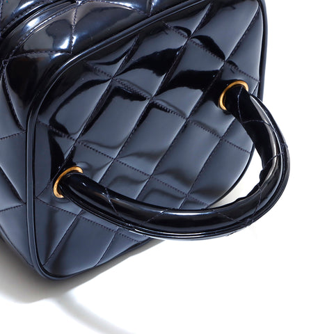 Chanel Chanel Coco Mark Eitelkeit Eipfel mit Spiegel Turnlock Handtasche Schwarz WS4411