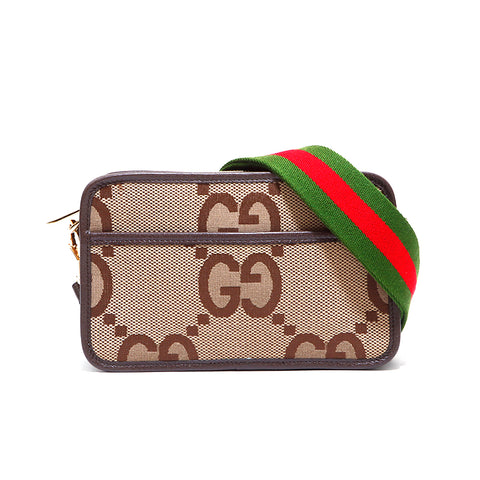 グッチ GUCCI GGジャンボ シェリーライン ショルダーバッグ キャンバス ブラウン WS4444