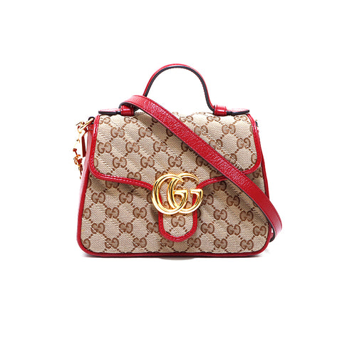 グッチ GUCCI GGキャンバス 2way トップハンドル ショルダーバッグ キャンバス ブラウン WS4445