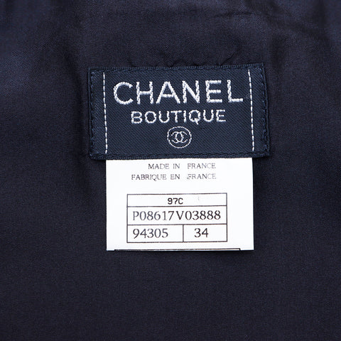 シャネル CHANEL ココマーク ボタン シンプル 無地 Size34 ミニスカート VINTAGE 中古 定番  ブラック WS4502