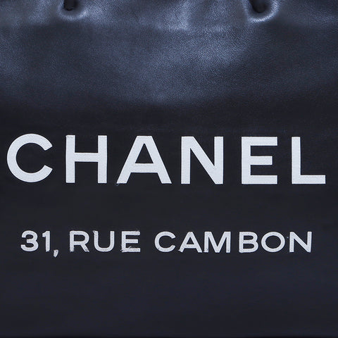 Chanel Chanel Logo Essential Logo Großer Einkaufstasche Große Handtasche Nr. 12 2009 Einkaufstasche Schwarz WS4532