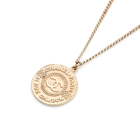 Chanel Paris Dallas Necklace GP Gold WS4547