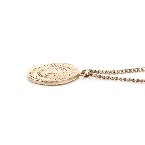 Chanel Paris Dallas Necklace GP Gold WS4547