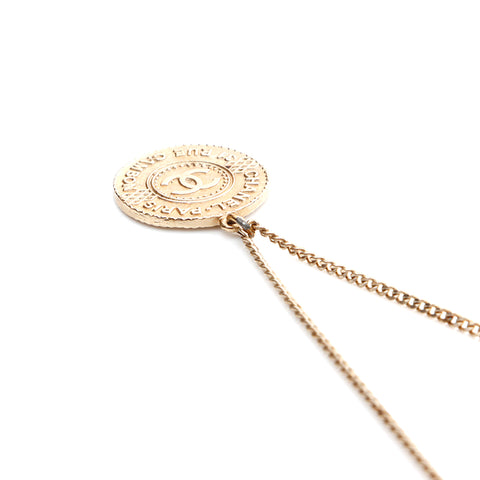 Chanel Paris Dallas Necklace GP Gold WS4547