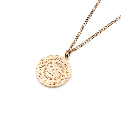 Chanel Paris Dallas Necklace GP Gold WS4547