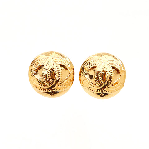 Chanel Coco Mark 1994 Boucles d'oreilles GP Gold WS4549