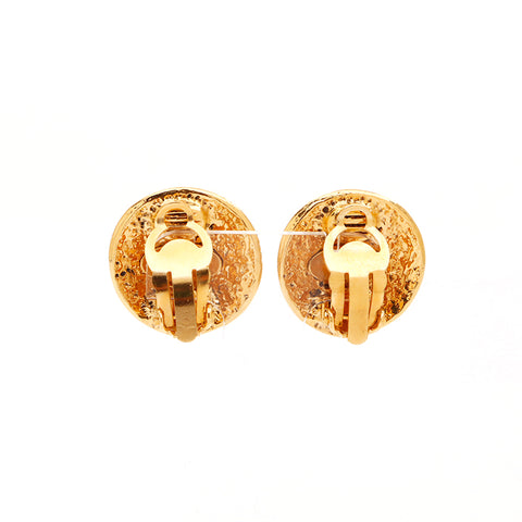 Chanel Coco Mark 1994 Earrings GP Gold WS4549