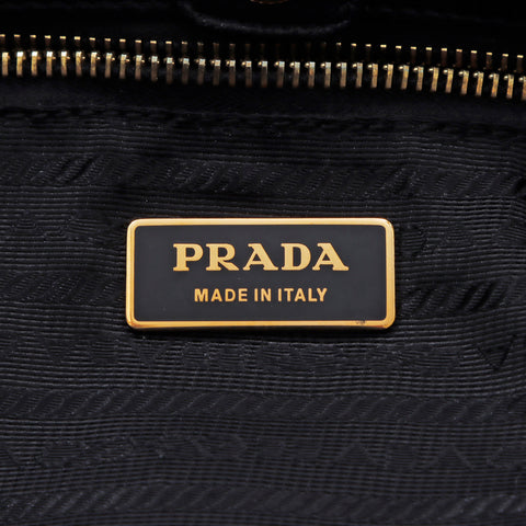 プラダ PRADA レース リボン 総柄 ハンドバッグ ブラック ピンク WS4602