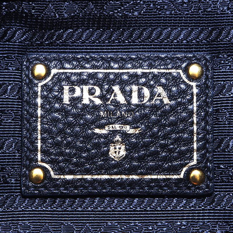 プラダ PRADA ヴィッテロ レザー ロゴ ショルダーバッグ ブラック WS4612