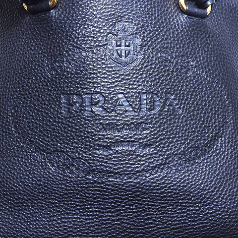 プラダ PRADA ヴィッテロ レザー ロゴ ショルダーバッグ ブラック WS4612