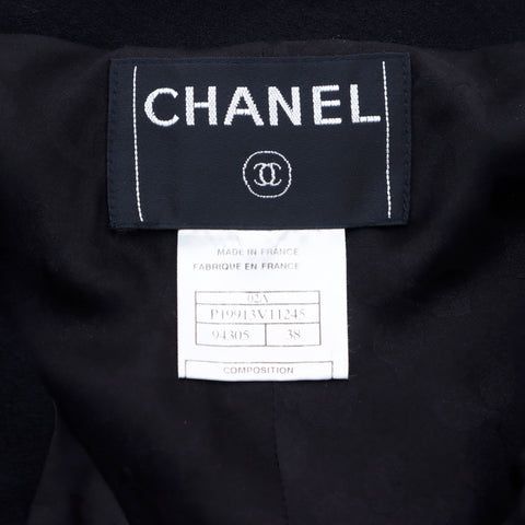 Chanel Wool Suit Skirt Size:38 2002 Setup Black WS4638