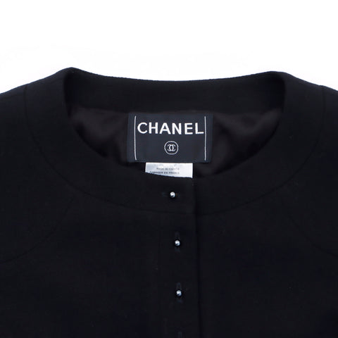 シャネル CHANEL ウール スーツ スカート Size:38 2002年 セットアップ ブラック WS4638