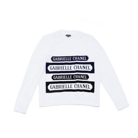 Chanel Chanel Logo Sweatshirt Taille 36 T-shirt à manches longues White WS4643