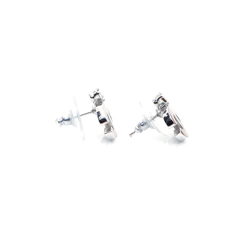 Chanel Coco Mark Rougettes d'oreilles en strass Silver WS4689