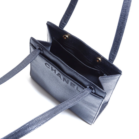 Chanel Caviar Skin Chanel Nr. 5 Umhängetasche Schwarz WS4700